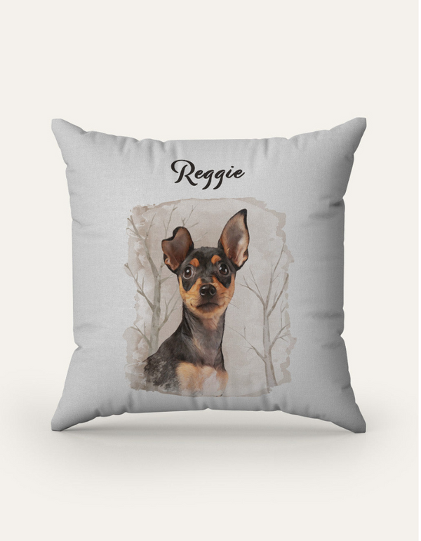 Neutral Custom Pet Cushion – Timeless Style, Personalized for Your Pet