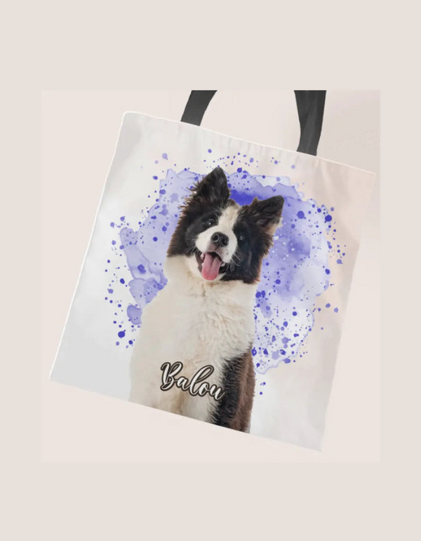 Custom Pet Portrait Tote Bag – Eco-Friendly, Personalized Gift for Pet Lovers