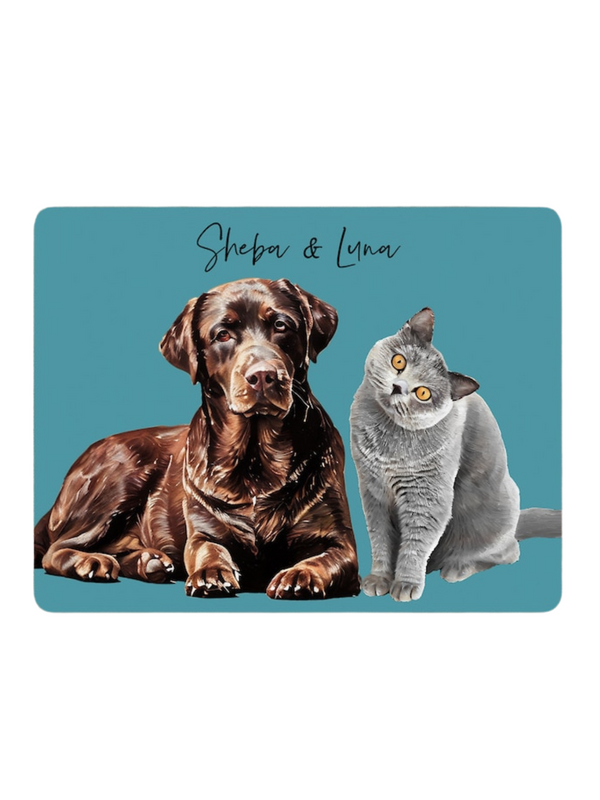 Custom Pet Portrait Mouse Pad – Personalized Gift for Dog & Cat Lovers