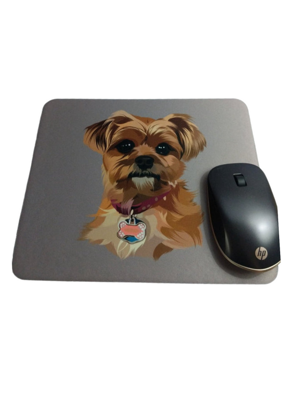 Custom Dog Portrait Mouse Pad – Personalized Gift for Dog Lovers