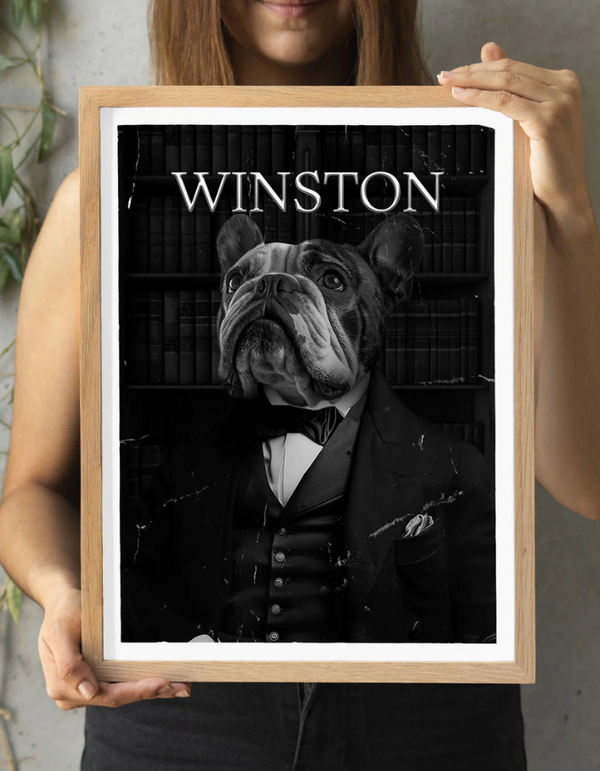 Churchill Custom Pet Portrait – Vintage Royal Style Pet Print for Wall Decor | Customised Pet Gift India