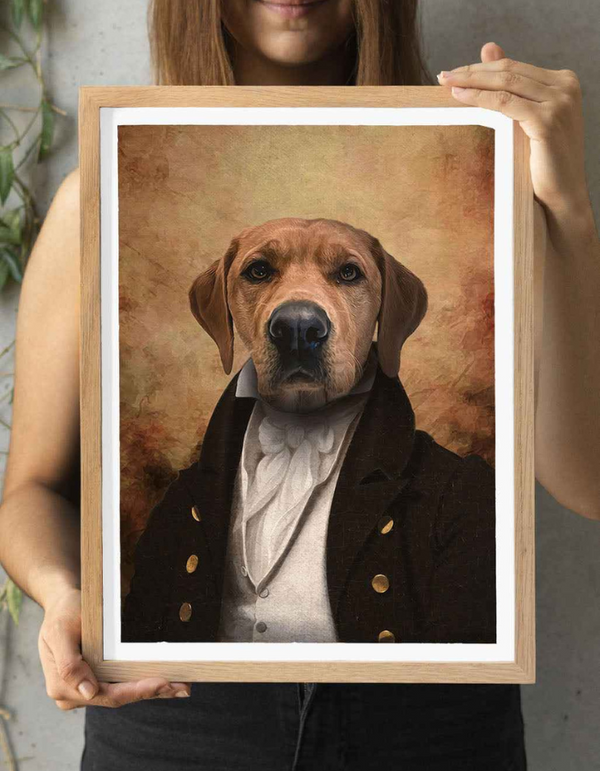 The Baron – Custom Vintage Pet Portrait | Personalized Royal Pet Artwork India