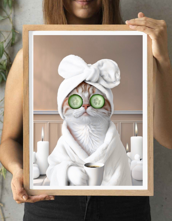 Custom Pet Portrait – Human-Style Framed Artwork | Funny & Personalised Pet Wall Decor India